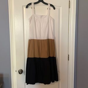 Anthropologie multicolored block Midi